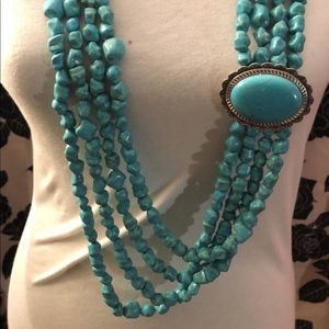 Faux Turquoise Necklace
